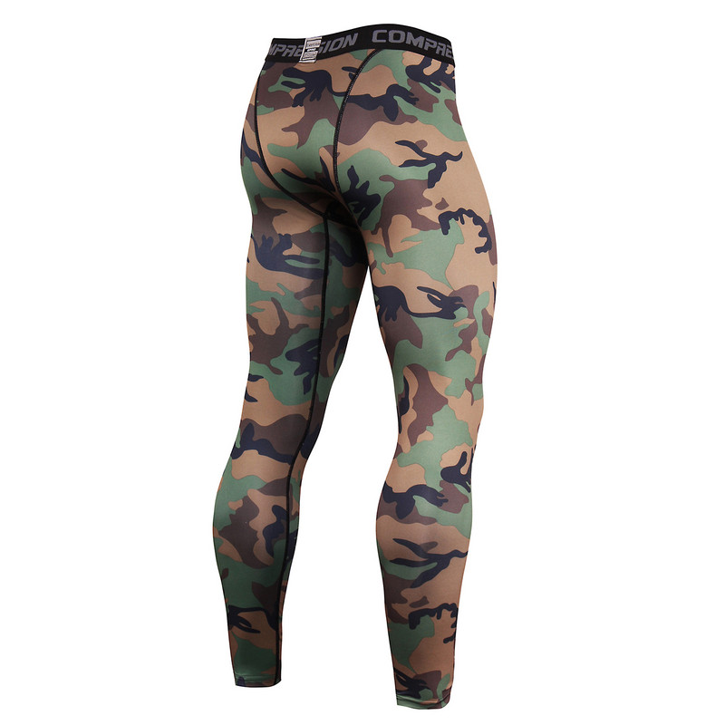 Kompresinės vyriškos sportinės kelnės Bėgiojimas Sporto salė Treniruotės Bėgimas Sportinės kelnės Treniruotės Apačios Sportinis kostiumas Camo pėdkelnės Bėgimo kelnės