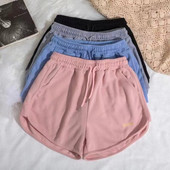 Καλοκαιρινά αθλητικά σορτς 2021 Γυναικεία καθημερινά, φαρδιά πόδια ψηλόμεσο, χαλαρό γυμναστήριο για κορίτσια για υπαίθριο σπίτι Παντελόνι τριών τετάρτων