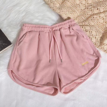 Καλοκαιρινά αθλητικά σορτς 2021 Γυναικεία καθημερινά, φαρδιά πόδια ψηλόμεσο, χαλαρό γυμναστήριο για κορίτσια για υπαίθριο σπίτι Παντελόνι τριών τετάρτων