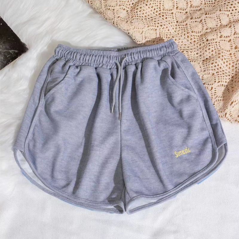 Καλοκαιρινά αθλητικά σορτς 2021 Γυναικεία καθημερινά, φαρδιά πόδια ψηλόμεσο, χαλαρό γυμναστήριο για κορίτσια για υπαίθριο σπίτι Παντελόνι τριών τετάρτων