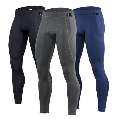 NOVO Compressie Broek Gym Leggings Mannen Running Sport Sneldrogende Broek Fitness Training Broek Mannelijke Workout