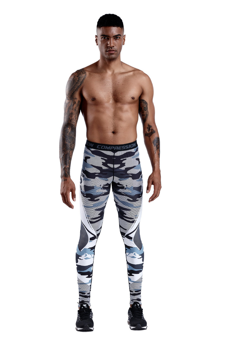Vyriškos kompresinės kelnės Greitai išdžiūva sportinė apranga bėgimo pėdkelnės Vyriški antblauzdžiai Fitneso treniruotės Seksualūs sportiniai treniruoklių antblauzdžiai