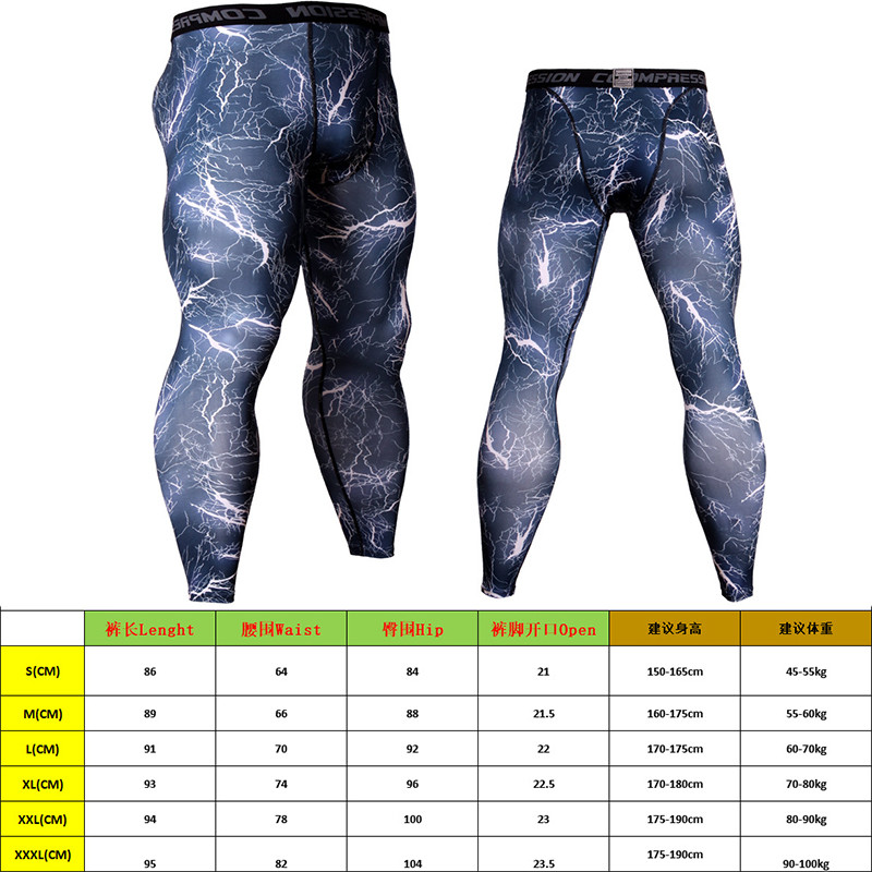 Bėgimo kelnės kompresiniai antblauzdžiai Vyriški labai elastingi, sandarūs, kvėpuojantys, ploni, patogūs drėgmę sugeriantys laisvalaikio sporto šakos