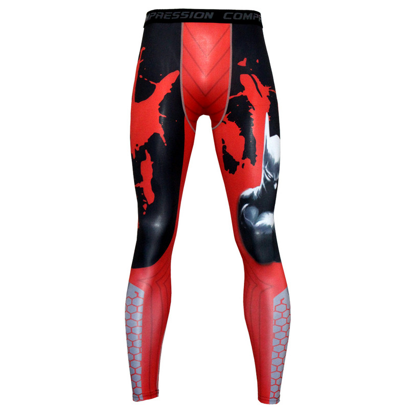 Dry Fit 3D nyomtatás Férfi Kompressziós Szűk Leggings Futás Sport Férfi Tornaterem Fitnesz Nadrág Skinny Leggings Edzés edzés