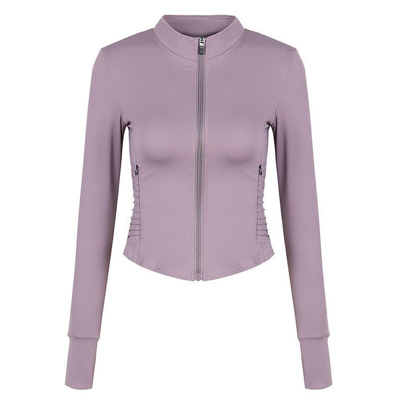 Sportinė striukė Moteriška rudens žiemos stovi apykakle su užtrauktuku Bėgimo viršus Liekninantis greitai džiūstantis paltas Viršutiniai drabužiai Treniruotės