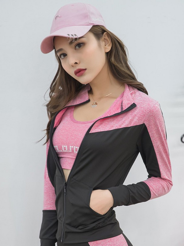 Jogos striukė moteriška rudens laisvalaikio jogos viršūnė greitai džiūstanti lieknėjanti madinga kvėpuojanti sporto salė bėgimo sportinė apranga