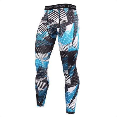 Ανδρικά κολάν για τρέξιμο με συμπίεση, γρήγορο στέγνωμα, 3d print Skinny παντελόνι Γυμναστήριο, γυμναστήριο, αθλητικό παντελόνι προπόνησης Ανδρικά ρούχα ποδηλασίας γιόγκα