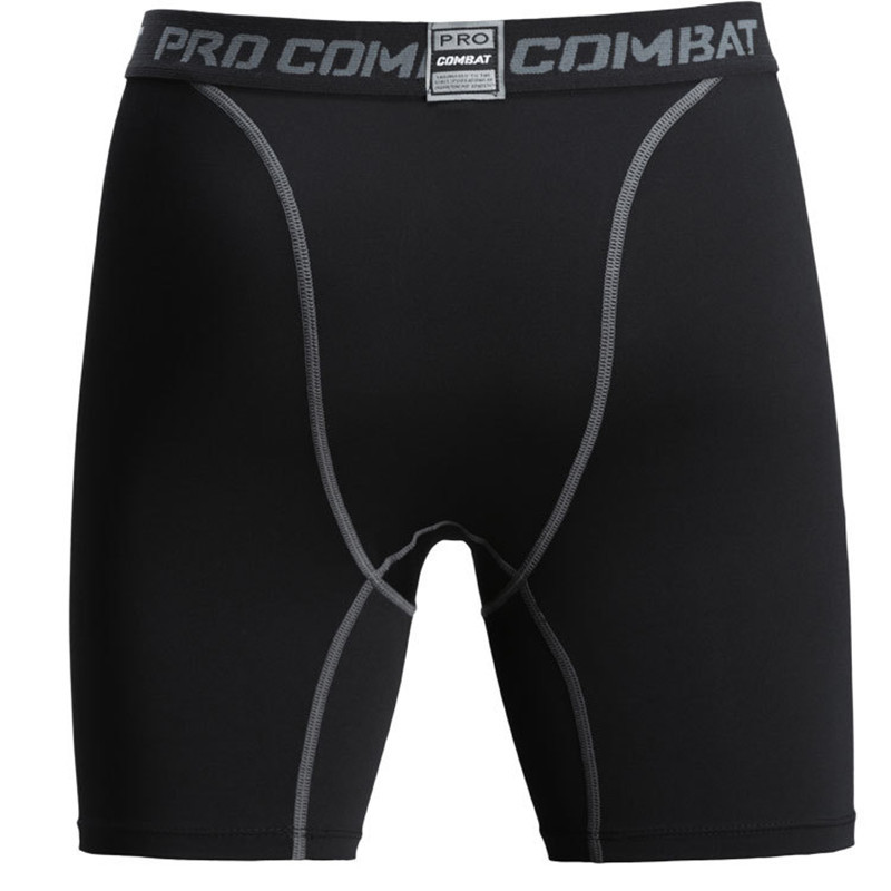 Pantaloni scurți de fitness pentru bărbați, cu uscare rapidă, jambiere elastice cu compresie, pantaloni de antrenament, pantaloni scurți pentru alergare, negru gri, mărime mare 3XL