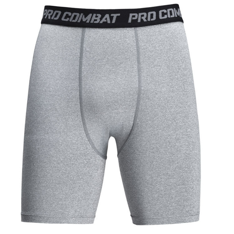 Pantaloni scurți de fitness pentru bărbați, cu uscare rapidă, jambiere elastice cu compresie, pantaloni de antrenament, pantaloni scurți pentru alergare, negru gri, mărime mare 3XL