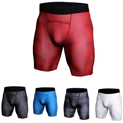 Vīriešu kultūrisms Fitnesa zeķubikses Ātri Dry Sports Wear Sporta zāle Legingi MMA Treniņš Treniņš Skriešana Sporta Bikses Kompresijas Šorti