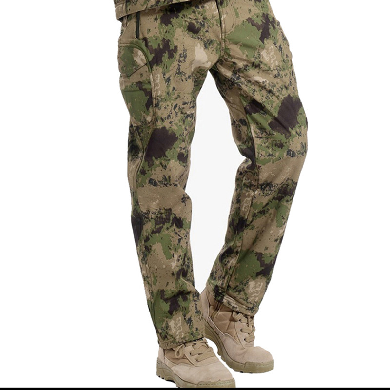 TAD Shark Skin Αδιάβροχο Αντιανεμικό Εξωτερική Πεζοπορία Αναρρίχηση CS Καμουφλάζ Παντελόνι Κυνηγιού Ανδρικό Παντελόνι Fleece Στρατιωτικό Παντελόνι Στρατού