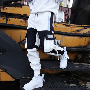 Street Sweatpants Ανδρικό μακρύ παντελόνι τζόκινγκ Splice Ankle Anthened Lamb Wool Warm Sweatpants