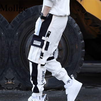 Street Sweatpants Ανδρικό μακρύ παντελόνι τζόκινγκ Splice Ankle Anthened Lamb Wool Warm Sweatpants