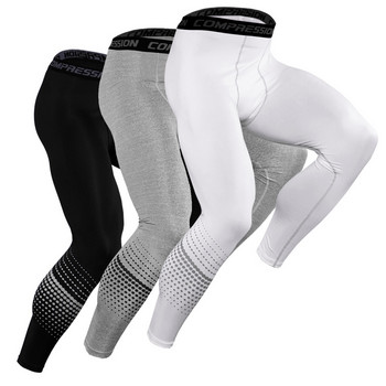 2022 Нови мъжки чорапогащи Спортни мъжки компресионни панталони Спортно облекло Тесни панталони с принт Мъжки клинове за фитнес залата BaseLayer Спортни панталони Slim Fit