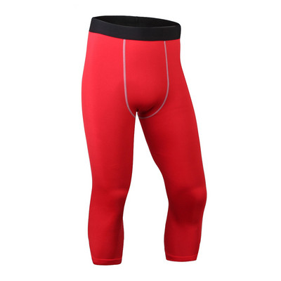 Férfi Kompressziós nadrágok Futóharisnya Férfi Kompressziós Sport Leggings Gym lábszárhosszúságú nadrág Férfi Futó Leggings