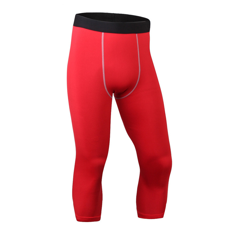 Férfi Kompressziós nadrágok Futóharisnya Férfi Kompressziós Sport Leggings Gym lábszárhosszúságú nadrág Férfi Futó Leggings