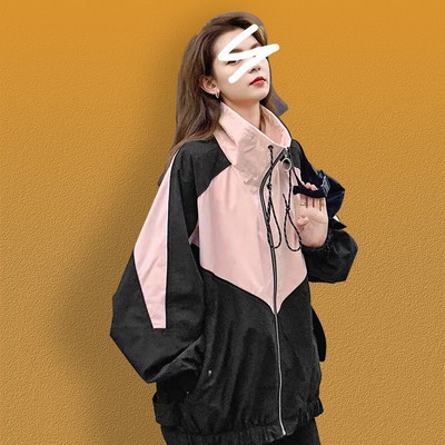 Madinga striukė Moteriška pavasario ruduo Nauja Korėjos versija Laisvi vidutinio ilgio beisbolo uniforma sportiniai alpinizmo drabužiai