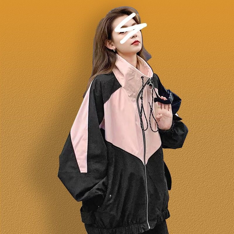 Madinga striukė Moteriška pavasario ruduo Nauja Korėjos versija Laisvi vidutinio ilgio beisbolo uniforma sportiniai alpinizmo drabužiai