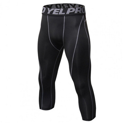 Férfi melegítőnadrágok Nagy rugalmasság Gyorsan száradó sportnadrágok Ergonómia Izzadságelnyelő Gym Légáteresztő lábszárközépig érő férfi nadrágok