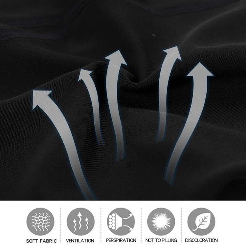 Férfi sportfutóharisnya ütközésgátló térdpárna kompressziós nadrág Gyorsan száradó magasan elasztikus edzőterem Fitness edzés leggings 3/4