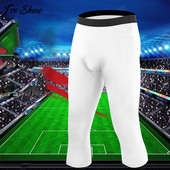 Vīriešu basketbola sporta apakšpuses, platas elastīgas jostasvietas, elpojošas, neto garuma sporta kompresijas bikses skriešanas treniņiem