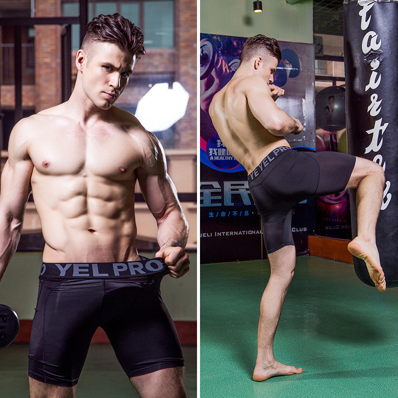 Férfi PRO rövidnadrág Fitnesz edzés Futó Elasztikus Gyorsszáraz Hálós, Légáteresztő Harisnya