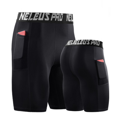 Férfi Leggings Fitness Rövidnadrág Férfi Sportharisnya Gyorsan száradó melegítőnadrág Futball Mezek Vékony tornatermi Ruházat Edző alsók