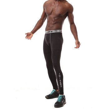 Мъжки бързосъхнещи еластични спортни тренировъчни тесни панталони фитнес зала Професионални компресионни спортни панталони за фитнес Мъжки бодибилдинг клинове