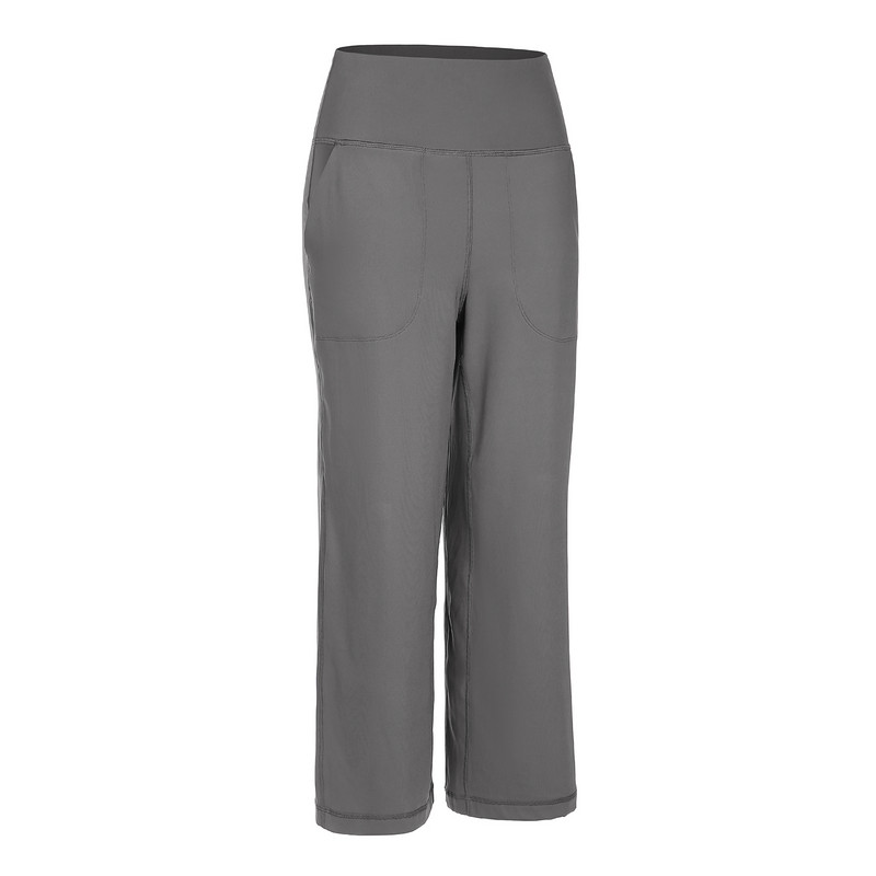 CRZ YOGA női Capri rugalmas, széles szárú, zsebekkel rendelkező, magas derekú nappali nadrág - meztelen érzés, puha belső szár: 23 hüvelyk