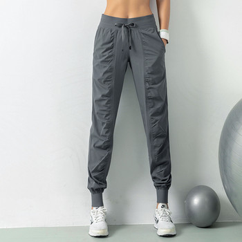 Фитнес спортни панталони за отслабване на бръчки Дамски свободни клинове Панталони за бягане Ежедневни бързосъхнещи панталони Тънки панталони тип харем