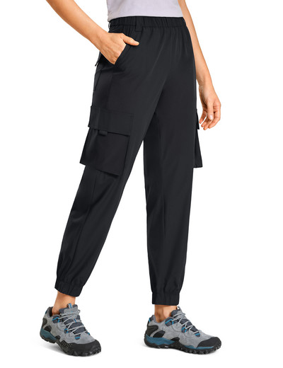 SYROKAN sieviešu ceļojumu kravas skrubis ar kabatām Ātri nožūst pārgājienu atpūtas bikses ar augstu vidukli