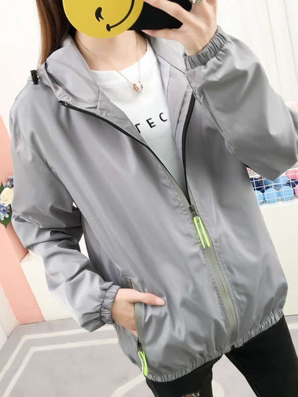 „Hoip Jeeky“ pavasario rudens sportinė striukė su gobtuvu, moteriška negabaritinė striukė, bėgimo paltai, pora, atspari vėjui, vandeniui atspari mada, visų rungtynių tendencija