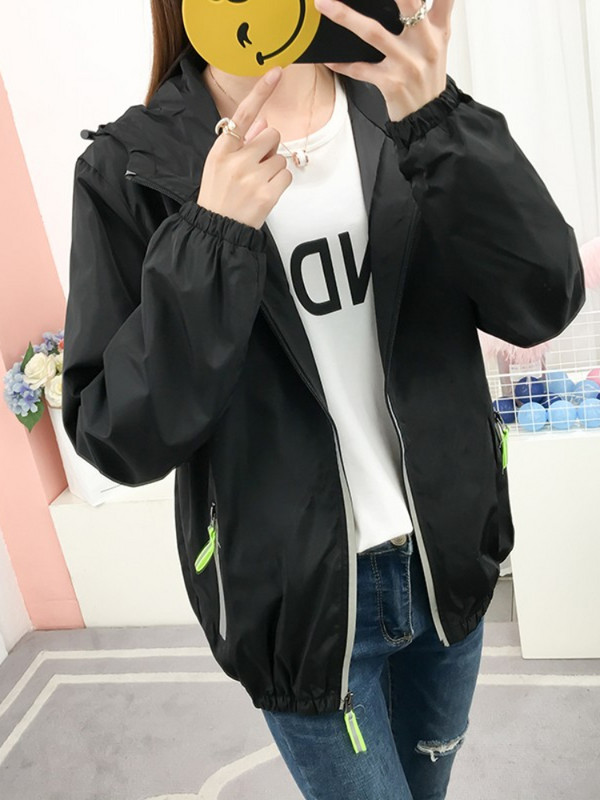 „Hoip Jeeky“ pavasario rudens sportinė striukė su gobtuvu, moteriška negabaritinė striukė, bėgimo paltai, pora, atspari vėjui, vandeniui atspari mada, visų rungtynių tendencija