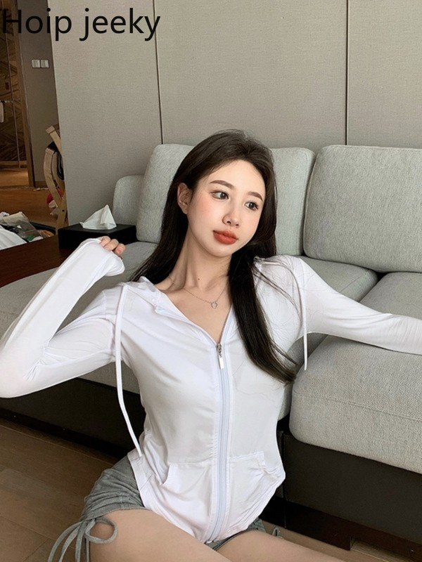 „Hoip Jeeky“ amerikietiška senovinė sportinė striukė, moteriška lieknėja, plona, greitai džiūstanti, kvėpuojanti viršutinė moteriška jogos paltai su gobtuvu 2022 m. vasara