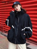 Hoip Jeeky rudens žiemos sportinė striukė, moteriška korėjietiška versija, storėjanti paltai, atsparūs vėjui, vandeniui nepralaidūs, kvėpuojanti mada, visos rungtynės