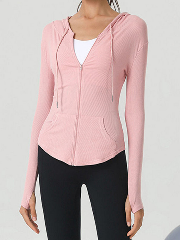 „Hoip Jeeky“ amerikietiška senovinė sportinė striukė, moteriška lieknėja, plona, greitai džiūstanti, kvėpuojanti viršutinė moteriška jogos paltai su gobtuvu 2022 m. vasara