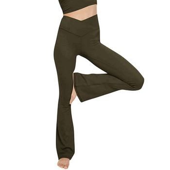 Νέο αθλητικό παντελόνι με φαρδύ πόδι Γυναικείο ψηλόμεσο με ελαστικό επίδεσμο παντελόνι Flare παντελόνι χορού πλατύ πόδι Γιόγκα μακρύ παντελόνι S-2xl Αθλητικά ρούχα