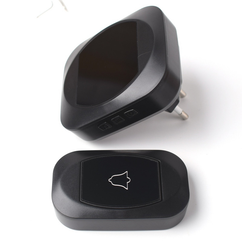 Veekindel juhtmeta uksekell Plug and play AC 110-240V kaugjuhtimispult veekindel uksekell koduhotelli Villa haigla jaoks