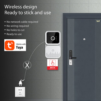 Tuya Wireless Video Doorbell Digital Visual Intercom WIFI 2.4G 5GHZ Αδιάβροχη Electronic Guard 1080P Home Security Camera