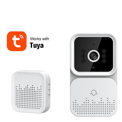 Tuya Безжичен видео звънец WiFi 2.4G цифров видео домофон Водоустойчив електронен портиер 1080P Домашна охранителна камера за звънец