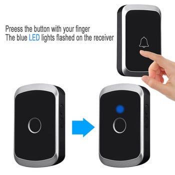 Водоустойчив безжичен звънец EU Plug Smart Remote control Door Bell Jingle Rings с батерия AC 100V-240V