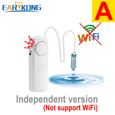 Detector independent de scurgeri de apă Senzor de nivel de apă Tuya Bucătărie de acasă Alarma de securitate pentru baie 90dB Alarma de volum mare Sunet