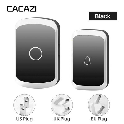 Bezvadu durvju zvans 36 zvani durvju gredzens AC 100-240V 300M diapazons IP44 ūdensizturīgs EU UK US kontaktdakšas uztvērējs durvju zvans