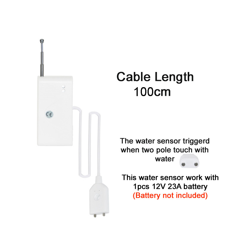 WOFEA de înaltă performanță 433MHZ Senzor de scurgeri de apă fără fir Detector de scurgeri de apă Alarma pentru sistem de alarmă Livrare gratuită 2 buc/lot