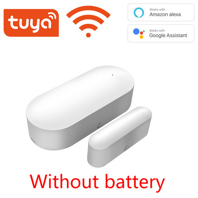 Tuya Smart WiFi/Zigbee Senzor ușă Detectoare ușă deschisă/închisă Alarmă Wifi Acasă Compatibilă cu aplicația Alexa Google Home Smart Life