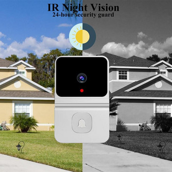 Външен безжичен звънец, цифров звънец, водоустойчива домашна охранителна камера, широкоъгълен интелигентен звънец с нощно виждане