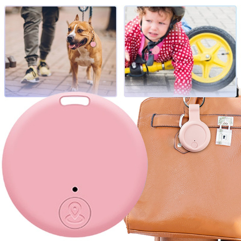 Mini Dog GPS Bluetooth 5.0 jälgimisvastane seade, ümmargune kaotsiminekuvastane seade lemmikloomade laste kott Rahakoti jälgimine nutikas otsija lokaator