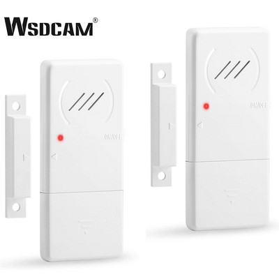 Wsdcam Доор Прозорец Аларма Изключително тънка безжична аларма за хладилник 90 dB Аларми за врата за деца Безопасност Прозорец Аларми за басейн 60 секунди закъснение