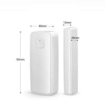 Tuya Smart Wifi Сензор за врати и прозорци Отваряне Затваряне Детектор Приложение Известие Домашна охранителна аларма с Alexa Google Home Smart Life