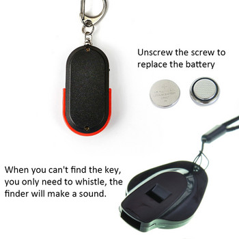 Χονδρική Ασύρματη 10m Anti-Lost Alarm Key Finder Locator Keychain Whistle Sound with LED Light Mini Anti Lost Key Finder